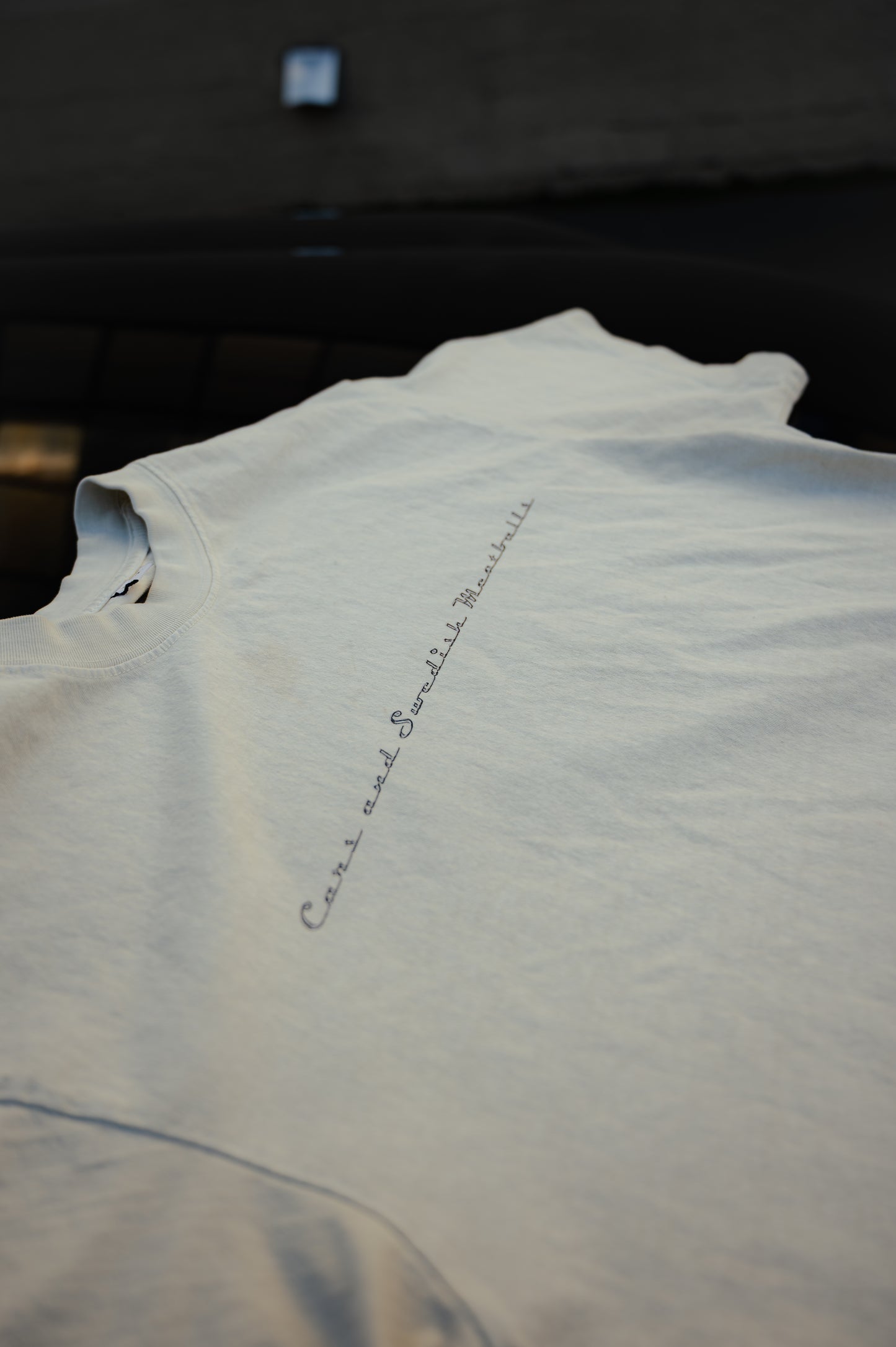 Cars and Swedish Meatballs Seattle Vintage Oversized Tee - Cream