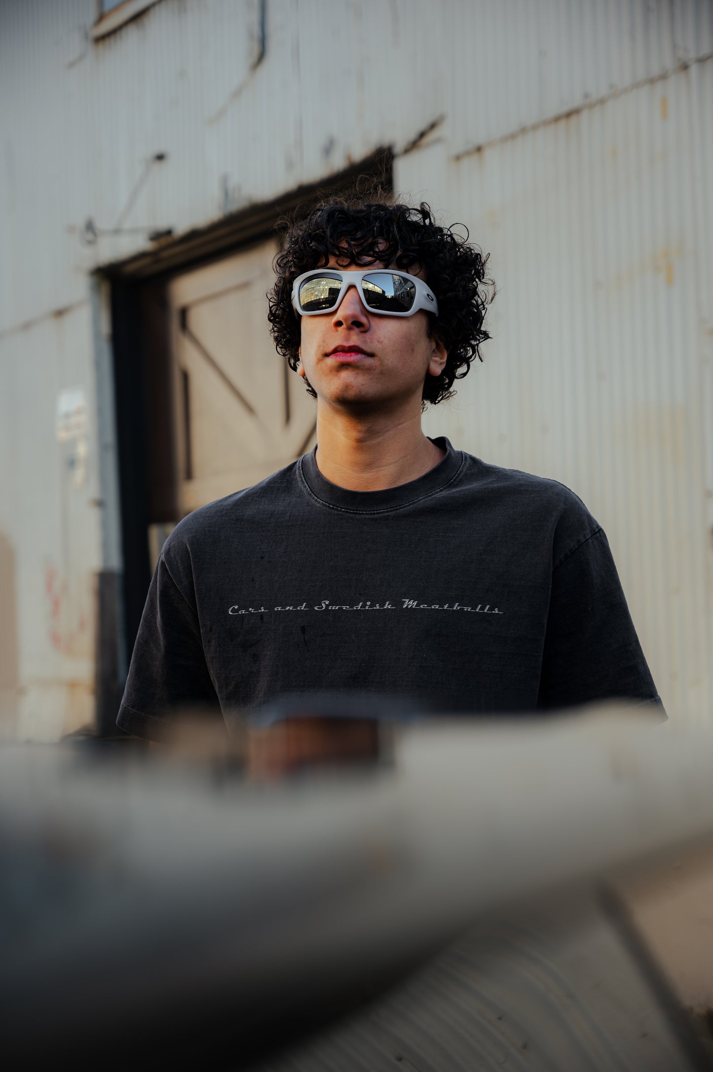 Cars and Swedish Meatballs Seattle Vintage Oversized Tee - Black